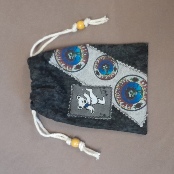 Grateful Dead scrunchie set with pull string bag - Picture 2 of 7